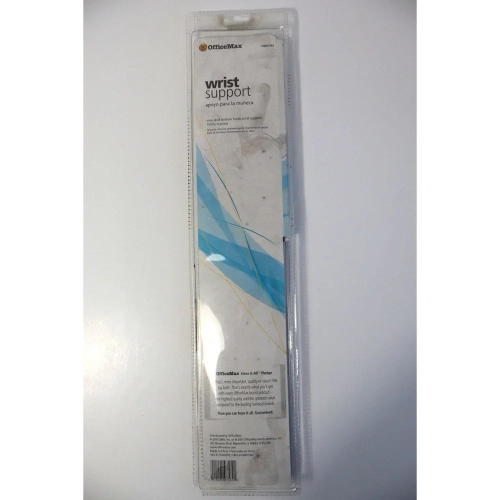 OfficeMax Black Memory Foam Wrist Support Pad Ergonomic Comfort Non-Skid